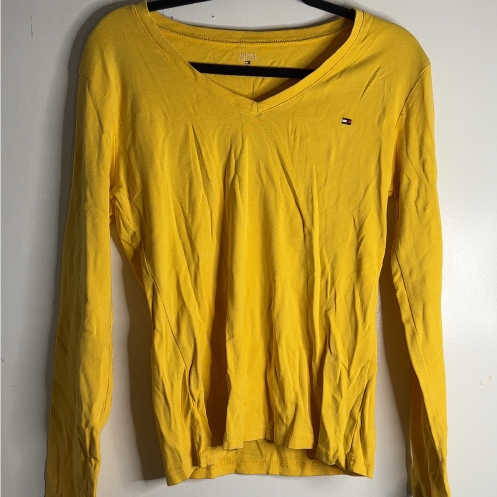 Yellow Tommy Hilfiger long sleeve shirt